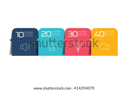 Four steps infographics report, template, chart, scheme. Vector.