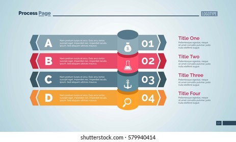 Four Steps List Slide Template