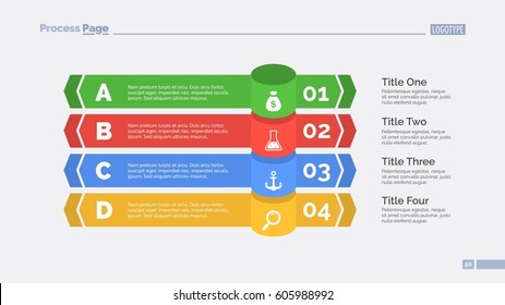 Four Steps List Slide Template