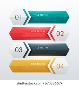 four steps modern infographic design template