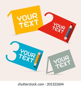 Four Steps Paper Vector Infographic Layout with Pencils