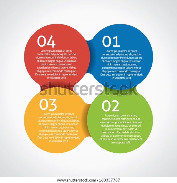 Four steps process - design element. Vector.