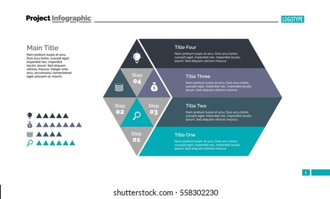 Four Steps Rhomb Slide Template