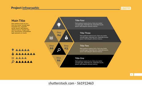 Four Steps Rhomb Slide Template