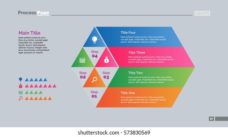 Four Steps Rhomb Slide Template