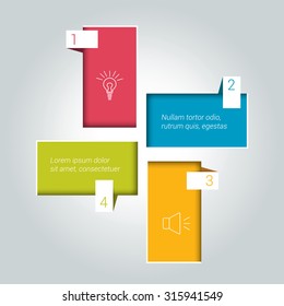 Four steps  scheme, chart, diagram, module. Info graphic.