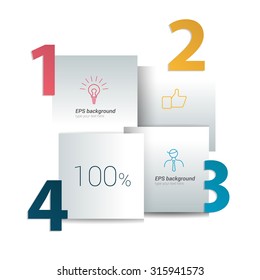 Four steps  scheme, chart, diagram, module. Info graphic.