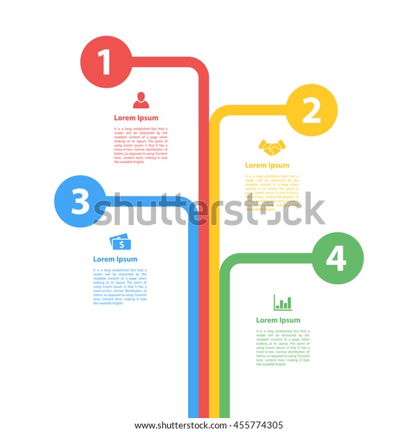 Four Steps Sequence Infographic Layout Concept Stock Vector Royalty Free 455774305 Shutterstock 2756