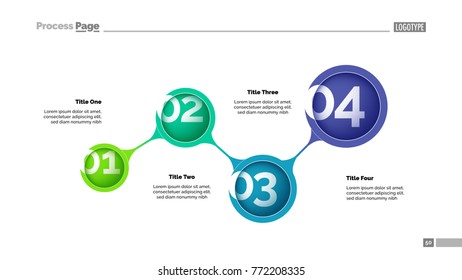 Plantilla de diapositiva de estrategia de cuatro pasos