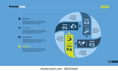 Four Steps Structure Slide Template Stock Vector (Royalty Free) 582552664