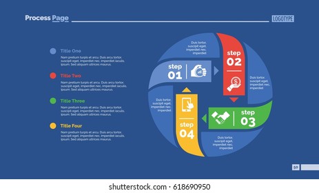 Four Steps Structure Slide Template Stock Vector (royalty Free) 582552664