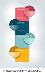 Four steps template. Numbered chart. Infographic element.