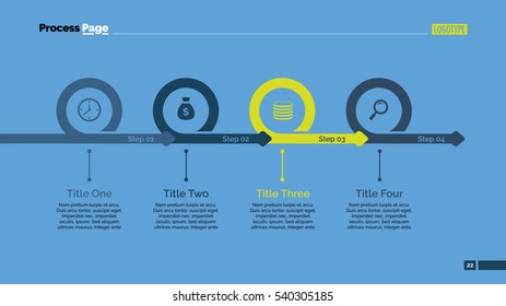 Four Steps Timeline Slide Template