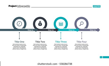Four Steps Timeline Slide Template