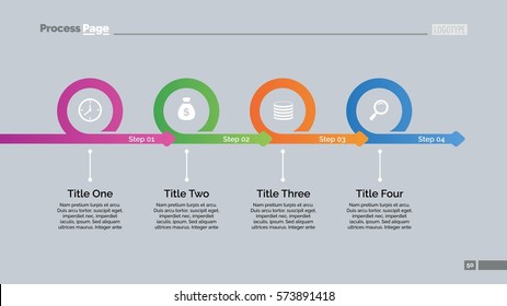 Four Steps Timeline Slide Template