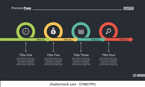 Four Steps Timeline Slide Template