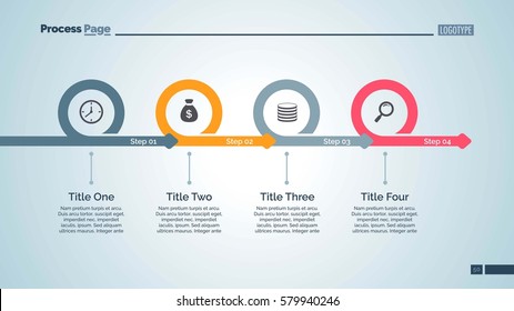 Four Steps Timeline Slide Template