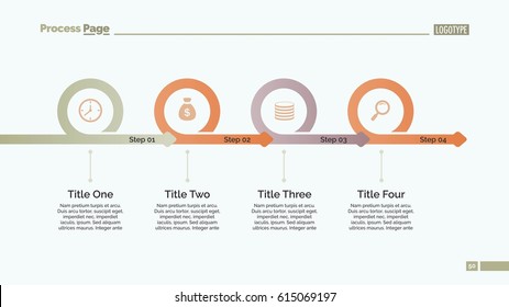 Four Steps Timeline Slide Template