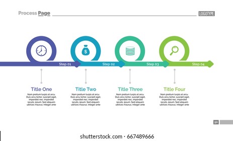 Four Steps Timeline Slide Template