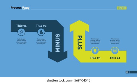 Four Steps and Two Arrows Slide Template