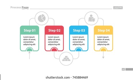 Four Steps of Workflow Slide Template