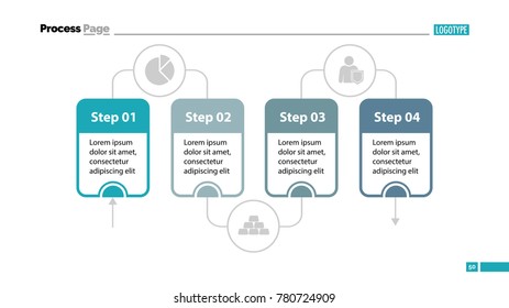 Four Steps of Workflow Slide Template