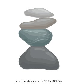 Four stones. Vector illustration on white background.
