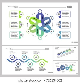 Four Strategy Slide Templates Set Stock Vector (royalty Free) 726134002 