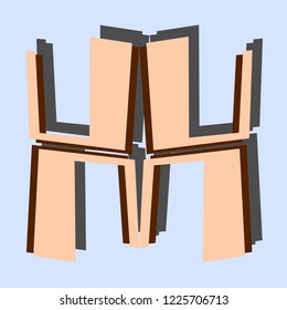 Four structure sharing their own role to accomplished one objective (team work in organization)