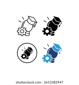 four student project icons. eps files that are easy to edit.