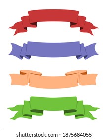Four Style of Color Ribbons for the Decoration.