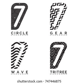 Four Style Logo Number Seven