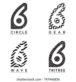 Four Style Logo Number Six