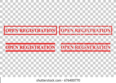 Four Style of Rubber Stamp Effect - Open Registration