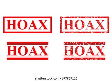 Four Style of Rubber Stamp Effect, Hoax / Fake News / Information