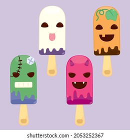 Four Style Spooky Halloween Popsicles