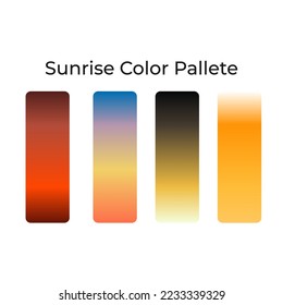 Four Sunrise Colors Palette For Designer