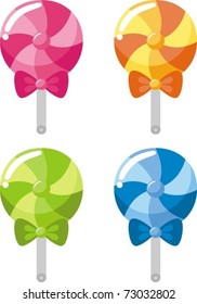 Four sweet lollipops