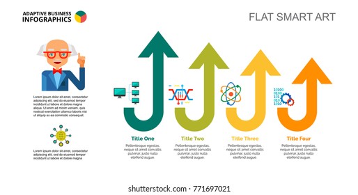 Four Technology Arrows Slide Template
