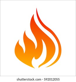 Four tongues of fire. Fire icon for design, icon - stock vector