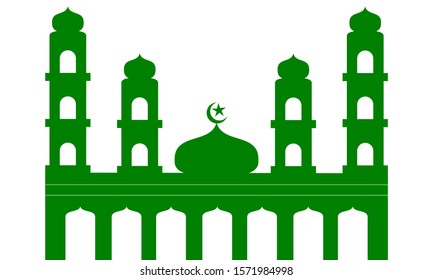 Four Tower Green Mosque Vector