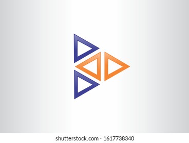 Four triangles logo element innovative and creative inspiration for business company.