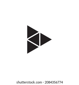 four triangles, triangle simple symbol logo vector