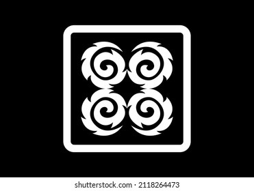 Four tribal wind in square shape design