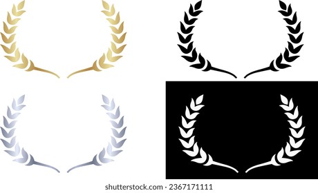 four type laurel design in single image.