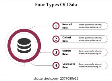 Four types of data in an Infographic template