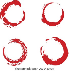 Four types of red circle