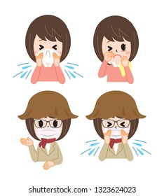 Four types of women with hay fever