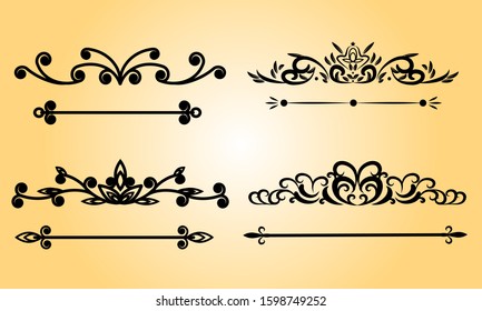 four unique borders with black plants