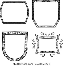  four unique decorative frame variations